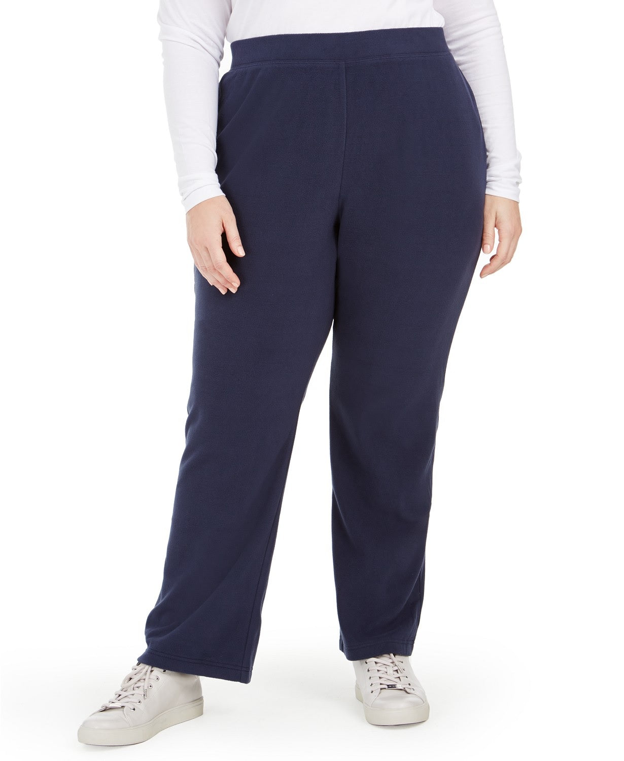 Karen Scott Women's Plus Size Warm-Up Pants Deep Black Size 2X