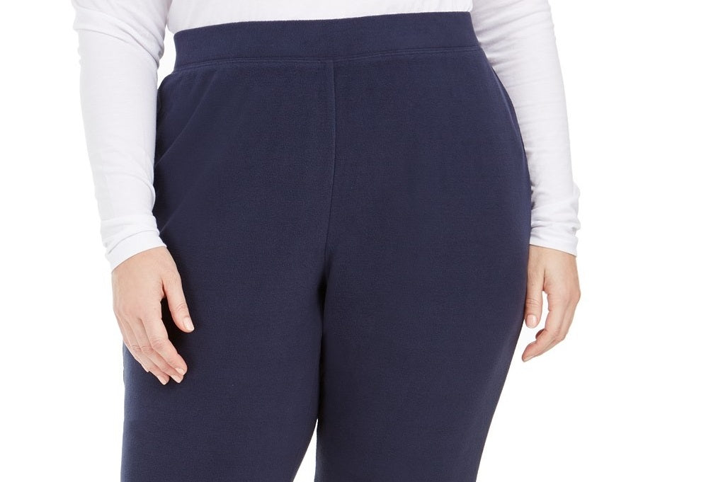 Karen Scott Women's Plus Size Warm-Up Pants Deep Black Size 2X