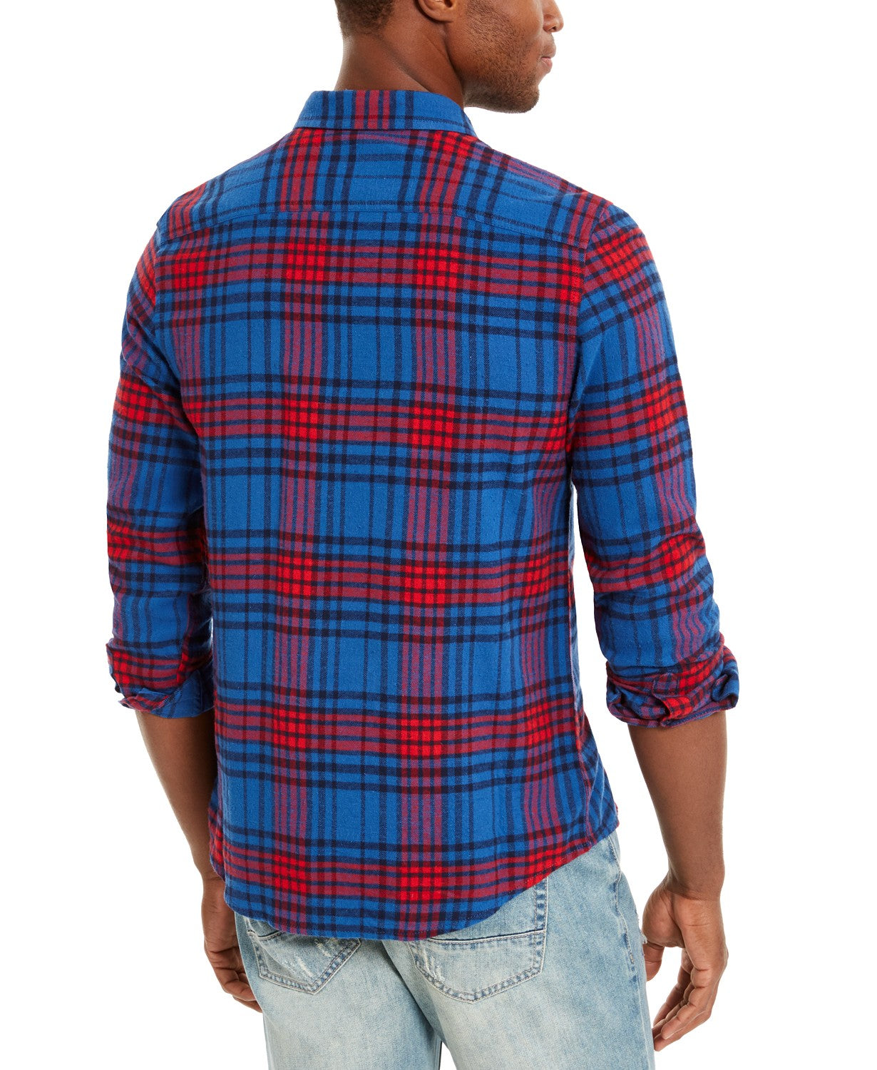 American Rag Men's Brady Plaid Shirt Blue Size XX Large