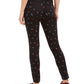 Charter Club Women's Floral-Print Skinny Jeans Black Size 8