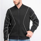 INC International Concepts Men's Piped Zip-Front Knit Jacket Black Size Small
