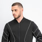 INC International Concepts Men's Piped Zip-Front Knit Jacket Black Size Small