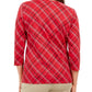 Karen Scott Women's Petite Plaid Top Red Size Medium