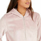 Ideology Women's Faux-Fur Quarter-Zip Hoodie Pink Size Small