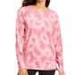 Ideology Women's Tie-Dyed High-Low Hem Sweatshirt Pink Size Large