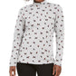 Karen Scott Women's Petite Cats & Bows Printed Mock-Neck Top Gray Size Extra Large