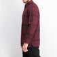 Alfani Men's Classic-Fit Brushed Plaid Shirt Wine Size XX-Large