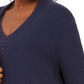 JM Collection Women's Cotton Side-Button Open-Front Cardigan Blue Size Extra Large