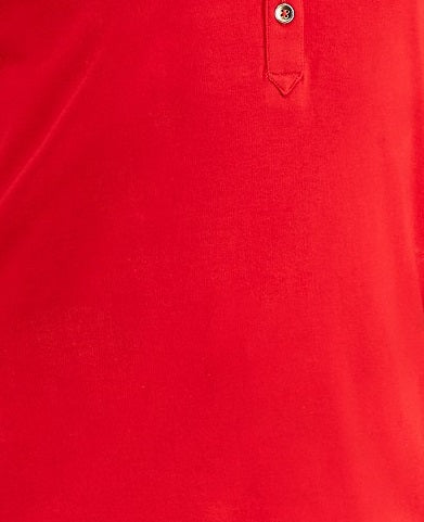 Charter Club Women's Knit Polo Shirt Vivid Red Size X-Large