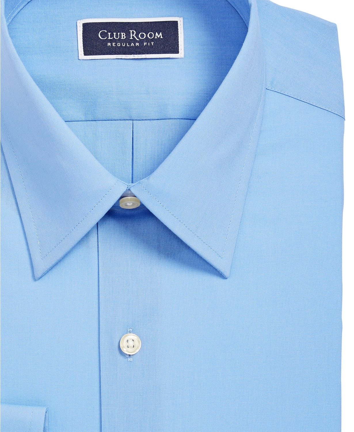 Club Room Men's Regular-Fit Solid Dress Shirt French Blue Size 15.5x34-35