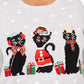 Karen Scott Women's Plus Size Holiday-Cats Graphic Sweatshirt Med Gray Size 1X