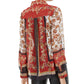 INC International ConceptsWomen's Petite Scarf Print Blouse Medium Red Size Petite