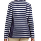 Karen Scott Women's Sport French Terry Striped Jacket Navy Size Small
