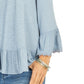Style & Co Women's Off-The-Shoulder Bell-Sleeve Top Blue Size Extra Large
