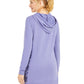 Ideology  Women's Printed-Panel Long Hoodie Med Purple Size X-Small