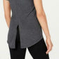 Ideology Women's Tie-Back T-Shirt  Gray Size 2 Extra Large