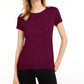 Maison Jules Women's Tie-Back Solid T-Shirt Red Size Extra Small