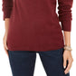 Style & Co Women's Fair Isle Crewneck Sweater Wine Size Medium