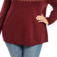 Style & Co Women's Plus Size Fair Isle Sweater Red Size Extra Large