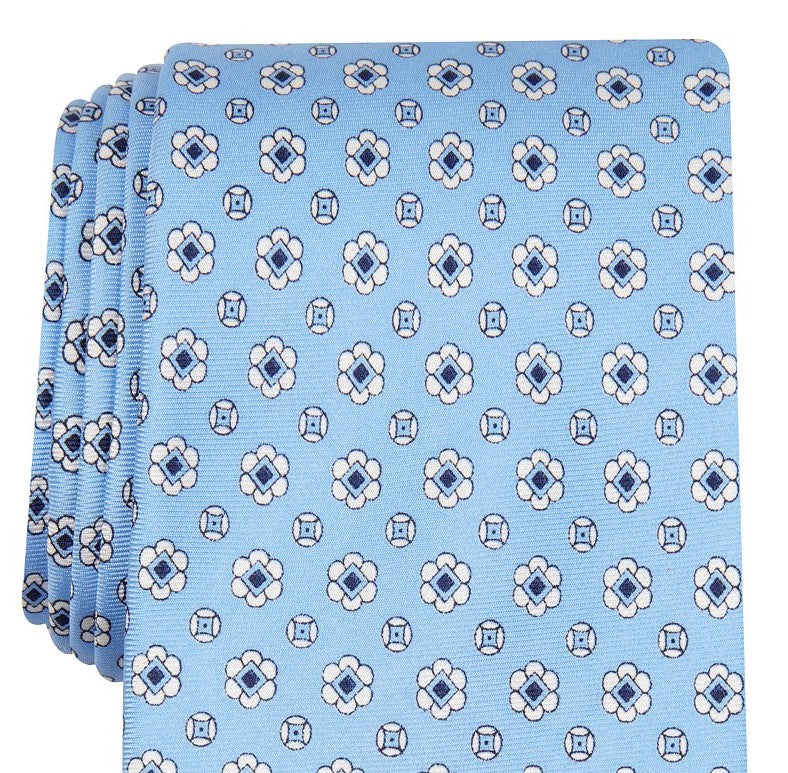Club Room Men's Classic Neat Silk Tie Blue Size Regular