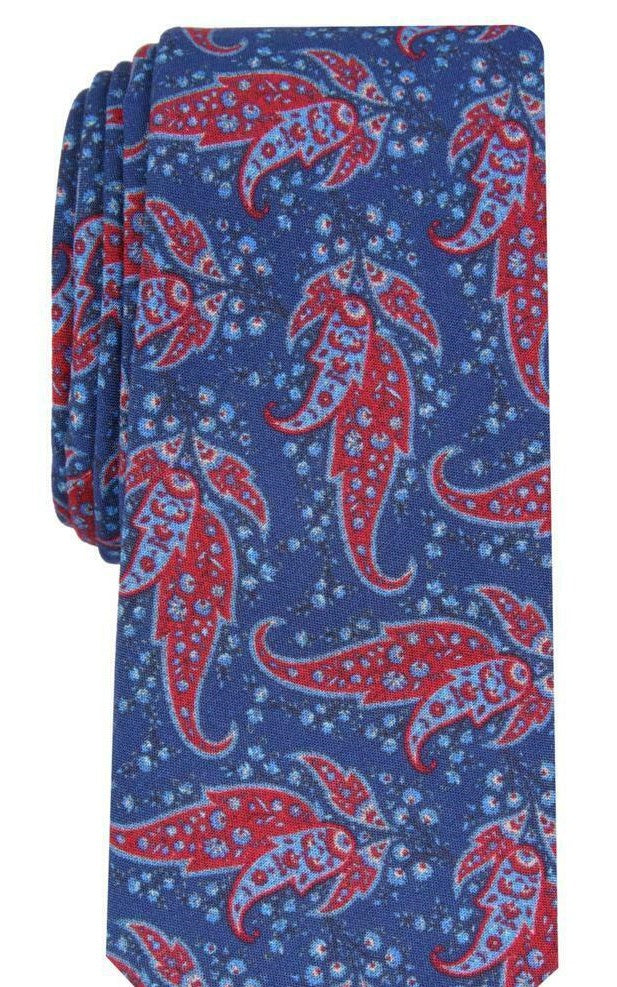 Bar III Men's Sorrento Skinny Paisley Tie Navy Size Regular