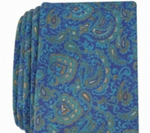 Bar III Men's Stewart Skinny Paisley Tie Blue Size Regular