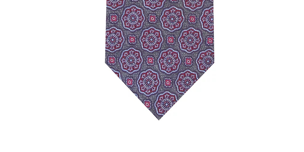 Tasso Elba Men's Como Medallion Tie Navy Size Regular