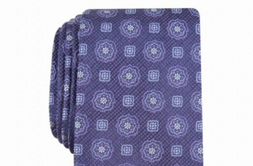 Tasso Elba Men's Classic Medallion Tie  Purple Size Regular