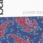 Bar III Men's Sorrento Paisley Pocket Square Navy Size Regular
