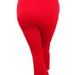 Bar III Women's Cropped Kick Flare Pants Red Size 10