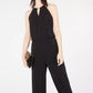 INC International Concepts Women's Solid Chain Jumpsuit  Black Size Large