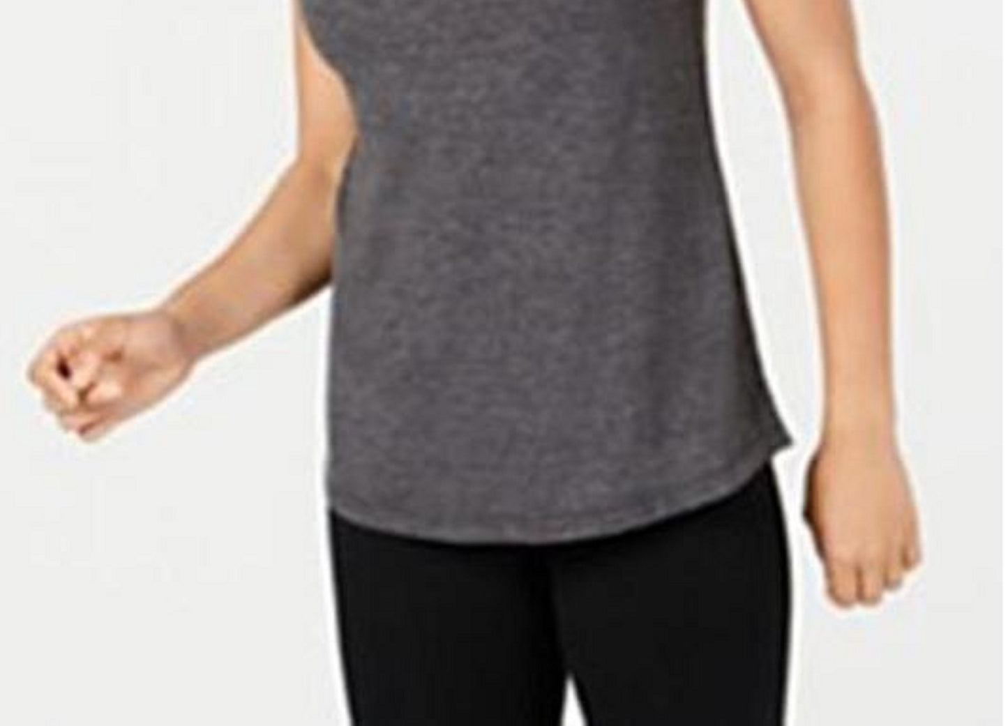 Ideology Women's Mesh-Hem Tank Top Black Size Large