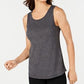 ID Ideology Women's Mesh-Hem Tank Top Black Size Extra Small