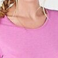 Ideology Women's Mesh-Hem T-Shirt Purple Size XX Large