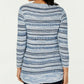 Style & Co Women's Striped Pullover Sweater Blue Size Large