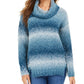 Style & Co Women's Ombre Boucle Sweater Navy Size XX-Large