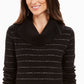 Style & Co Women's Lurex Cowl-Neck Sweater Black Size 2 Extra Large