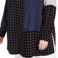 Alfani Women's Plus Size Mixed-Print Tunic Top  Linear Rings Size OX