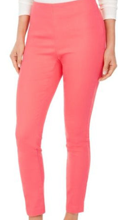 Charter Club Women's Chelsea Twill Tummy-Control Cropped Pants Orange Size 8