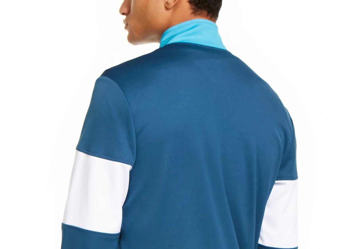 ID Ideology Men's Colorblocked Track Jacket Blue Size Small
