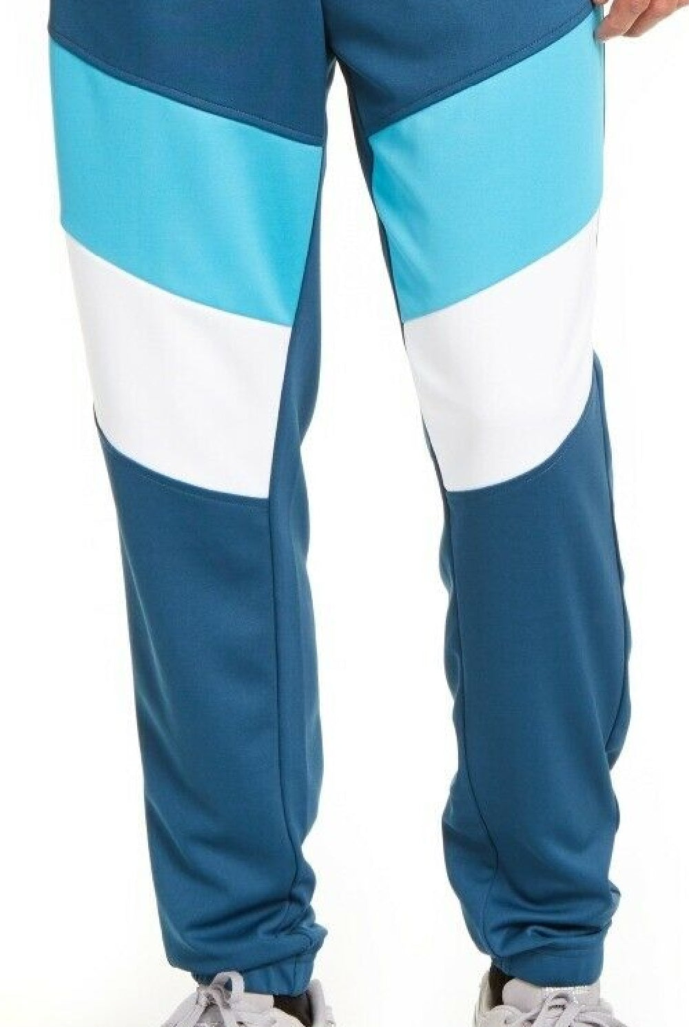 Ideology Men's Colorblocked Track Pants Turq Size Small