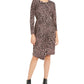 Alfani Women's Leopard Print Faux-Wrap Dress Pink Size 2 Extra Large