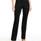 Alfani Women's Petite Belted Wide-Waistband Trouser Pants  Black Size 10