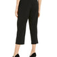 Alfani Women's Buckle Waist Cropped Pants Black Size 10