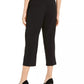 Alfani Women's Buckle-Waist Cropped Pants Black Size 12