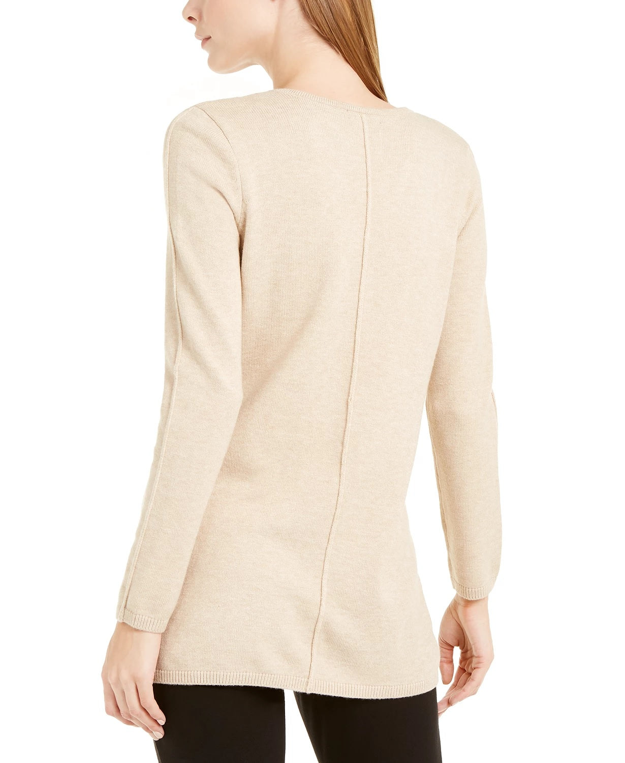 Alfani Women's V Neck Tunic Sweater Beigekhaki Size X-Large