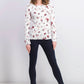 Charert Club Women's Printed Cotton Boat-Neck Top White Size Extra Small