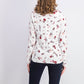 Charert Club Women's Printed Cotton Boat-Neck Top White Size Extra Small
