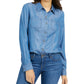 Charter Club Women's Chambray Shirt Blue Size Extra Small