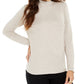 Style & Co Women's Petite Mock-Neck Top Beige Size PS
